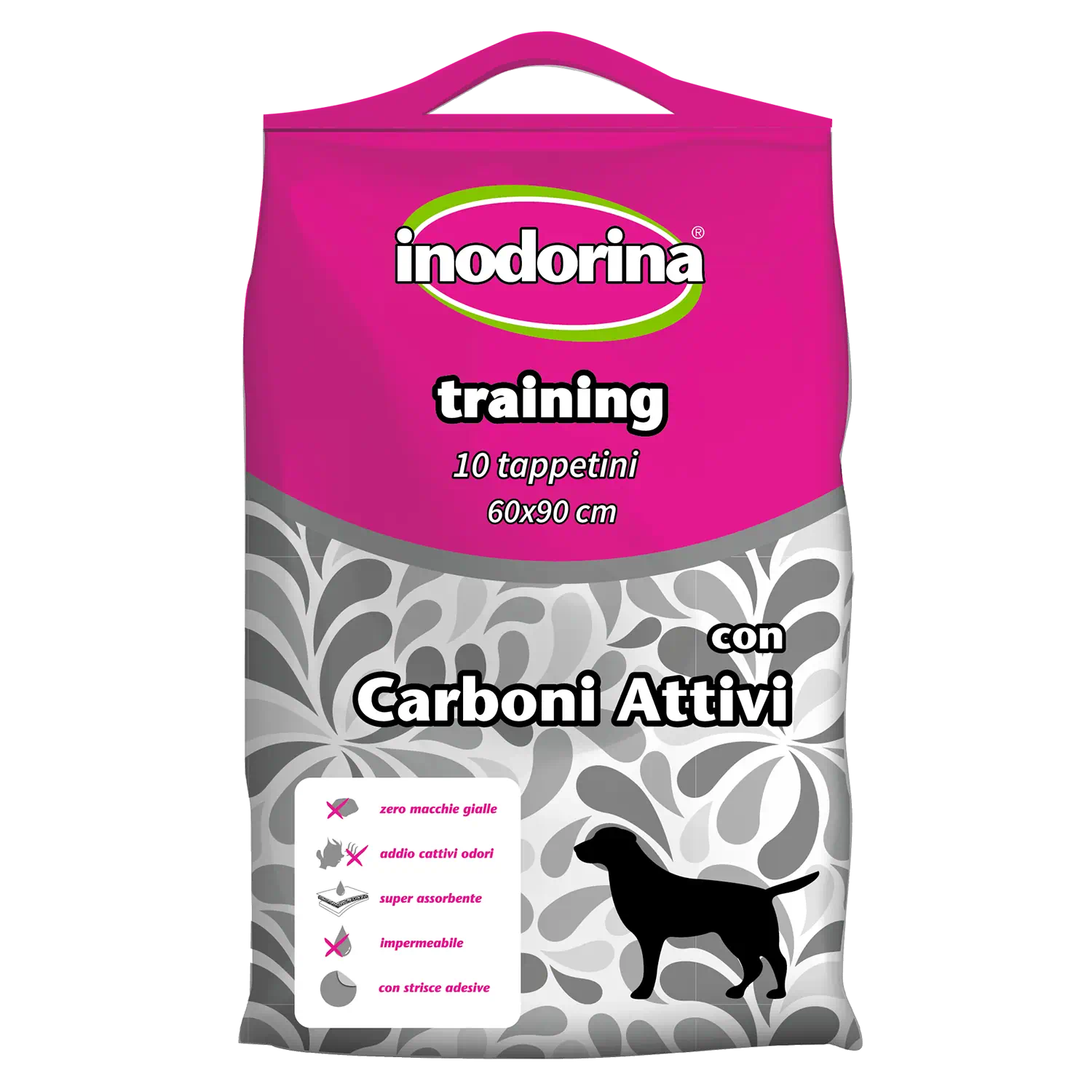 Tappetini Igienici Training Carboni per cani Inodorina 60x90 10pz