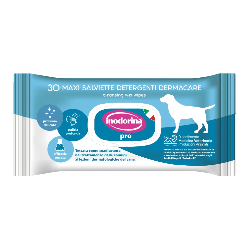 Inodorina Salviette Dermacare per Cani - 30 pezzi